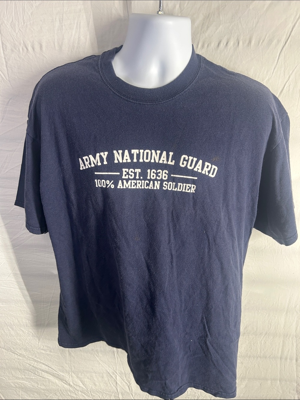 Jerzees Navy Blue Army National Guard Graphic Tee